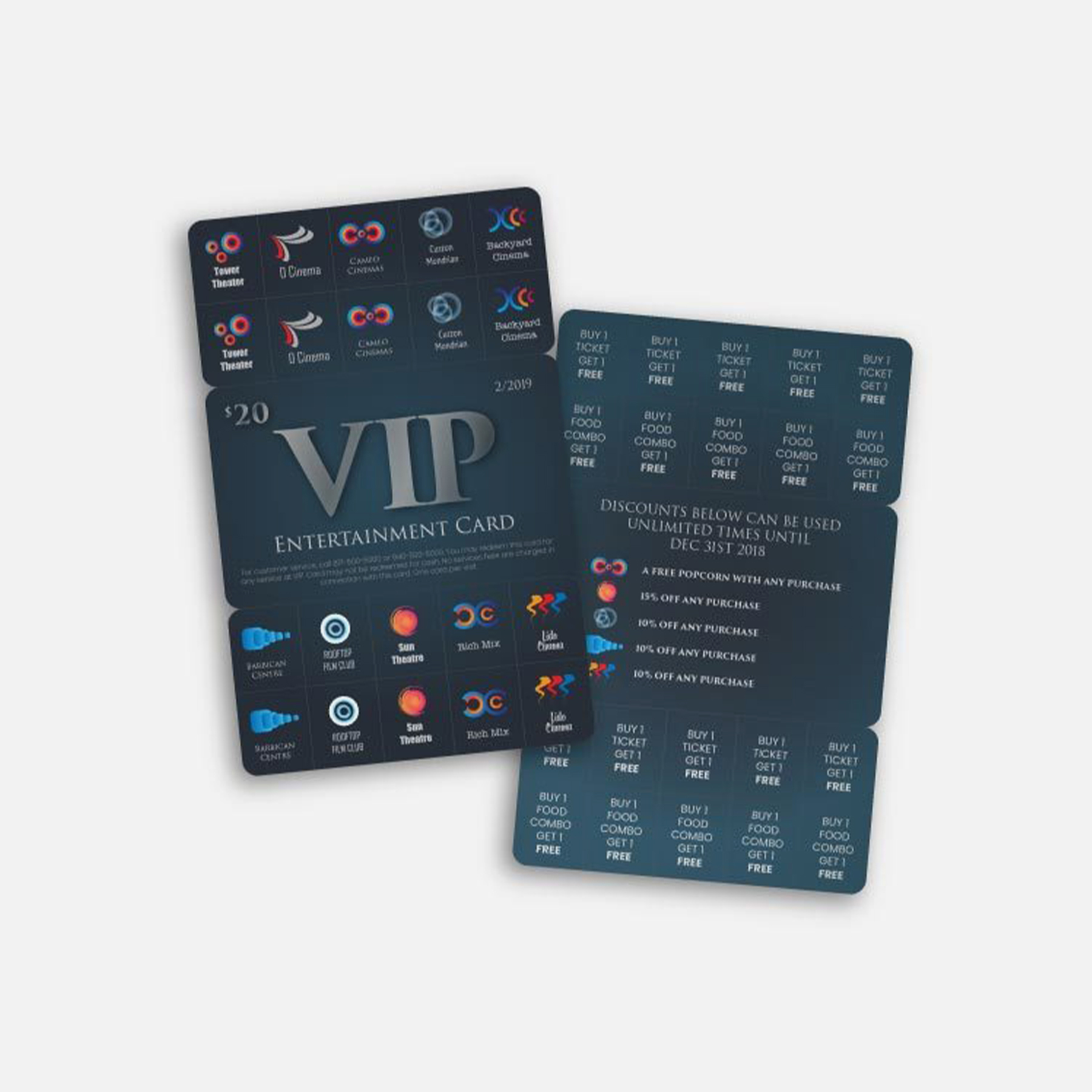 Plastic Card with 20 Breakaways
