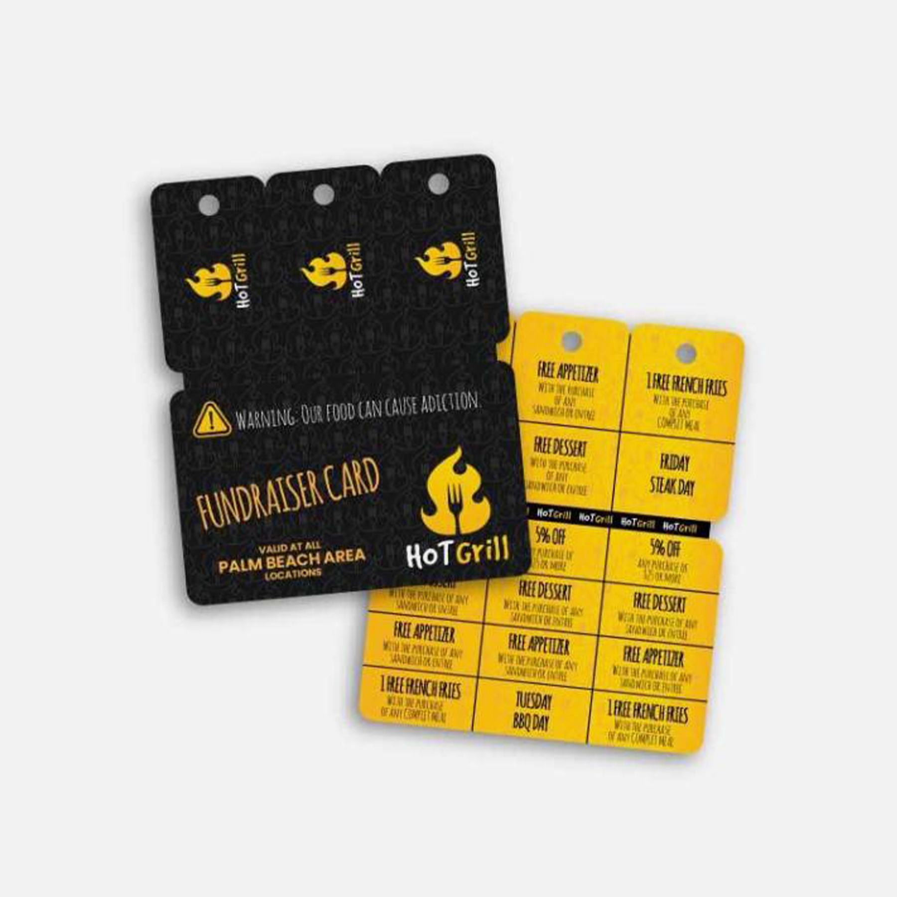 Plastic Card with 3 Key Tag