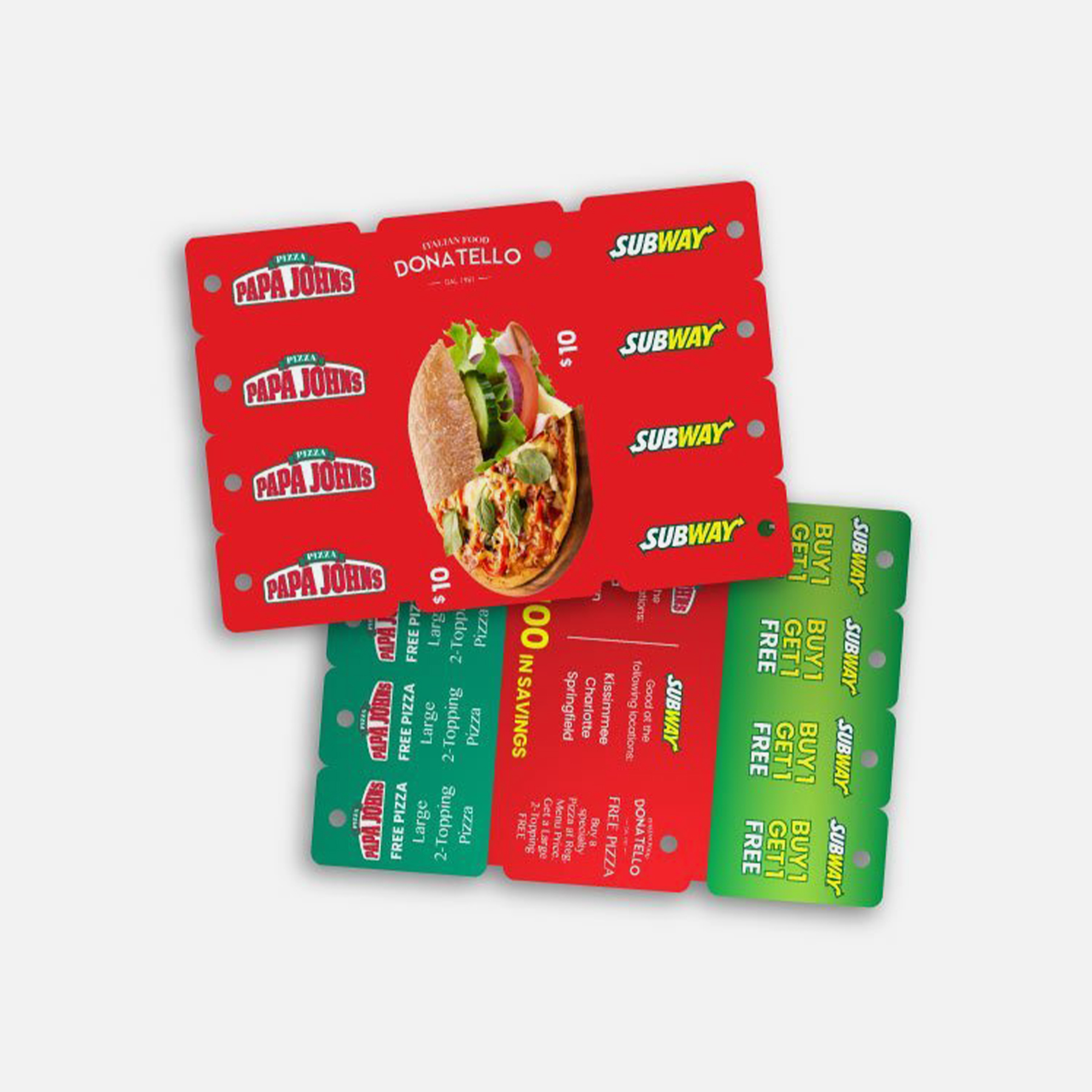 Plastic Card with 9 Key Tag