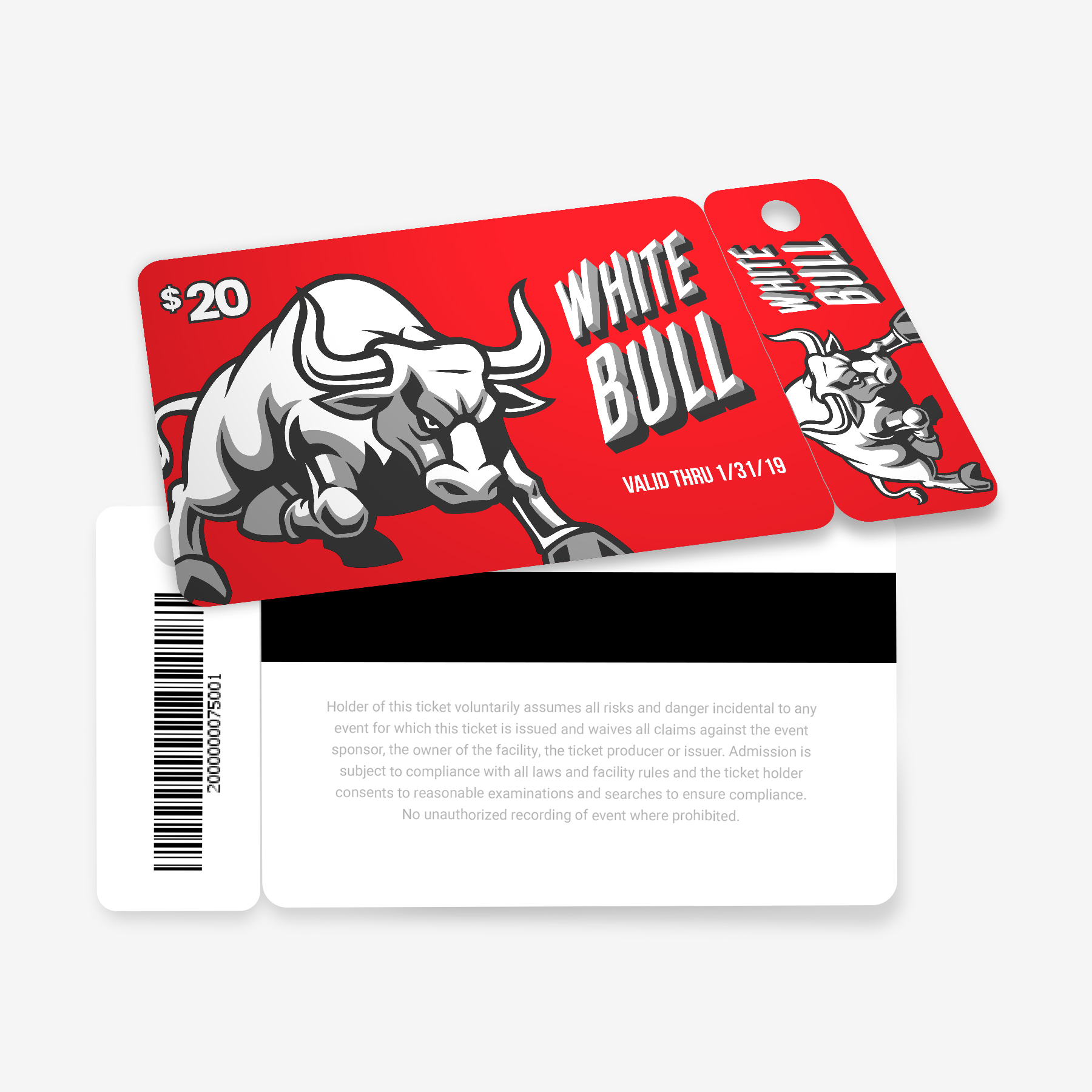 Plastic Card with 1 Key Tag